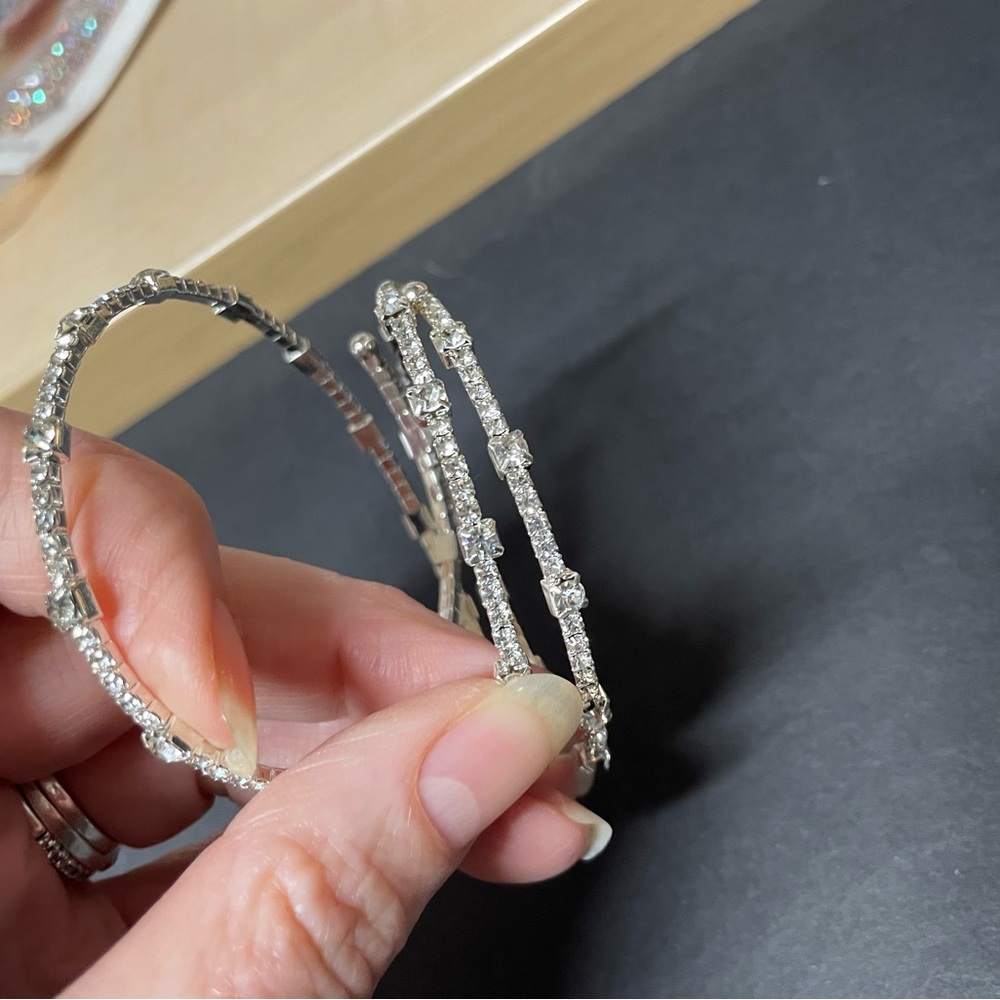 Rhinestone Stackable Bangle Stretch Bracelets And… - image 7